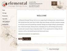 Tablet Screenshot of elementalmassage.biz